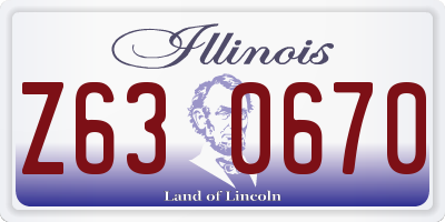 IL license plate Z630670