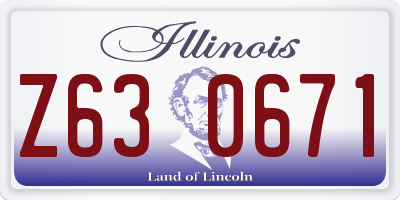 IL license plate Z630671