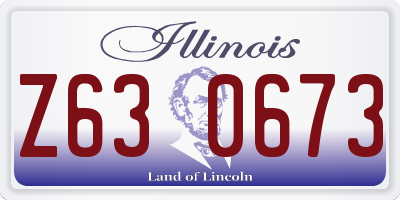 IL license plate Z630673