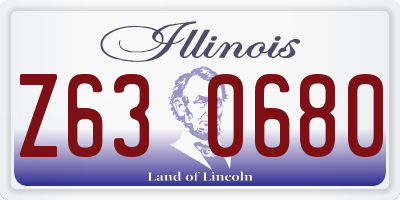 IL license plate Z630680