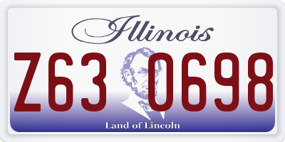 IL license plate Z630698