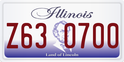 IL license plate Z630700