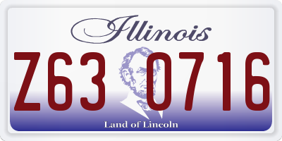 IL license plate Z630716