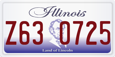 IL license plate Z630725