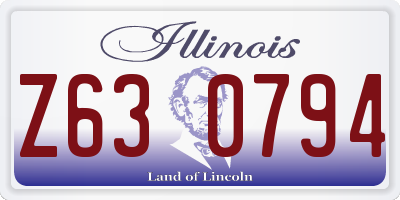 IL license plate Z630794
