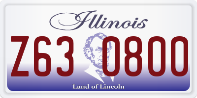 IL license plate Z630800