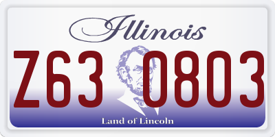 IL license plate Z630803
