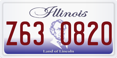 IL license plate Z630820