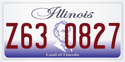 IL license plate Z630827