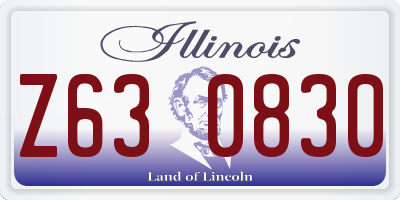 IL license plate Z630830