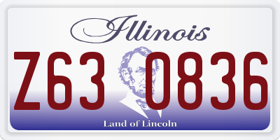 IL license plate Z630836