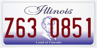 IL license plate Z630851