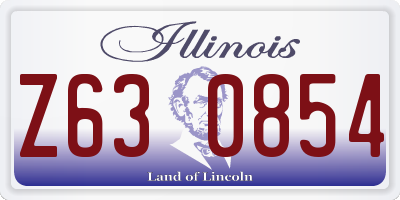 IL license plate Z630854