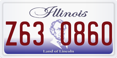 IL license plate Z630860
