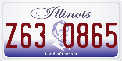 IL license plate Z630865