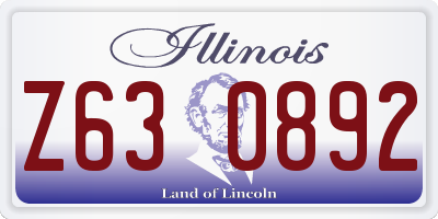 IL license plate Z630892