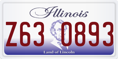 IL license plate Z630893