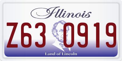IL license plate Z630919