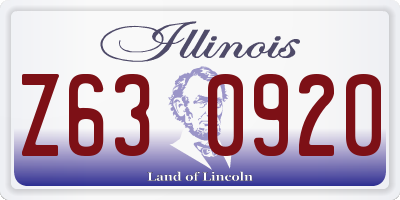 IL license plate Z630920