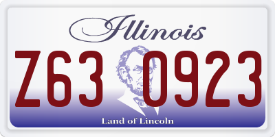 IL license plate Z630923