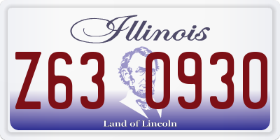 IL license plate Z630930