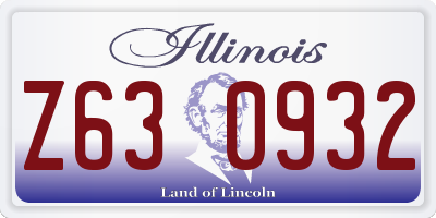 IL license plate Z630932