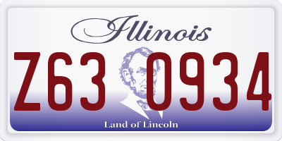 IL license plate Z630934