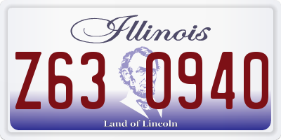 IL license plate Z630940
