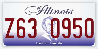 IL license plate Z630950