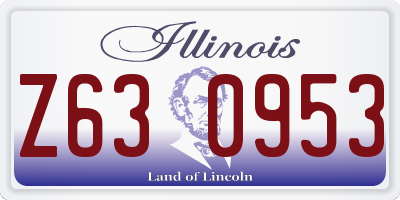 IL license plate Z630953