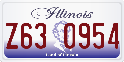 IL license plate Z630954