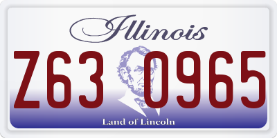 IL license plate Z630965