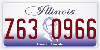 IL license plate Z630966