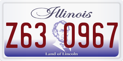 IL license plate Z630967