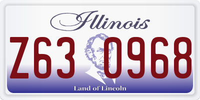 IL license plate Z630968