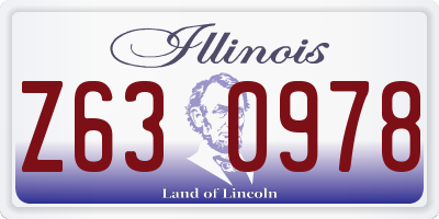 IL license plate Z630978