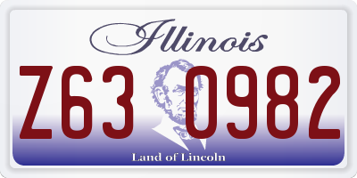 IL license plate Z630982