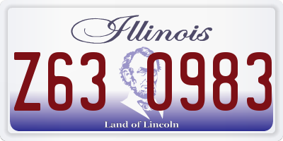 IL license plate Z630983