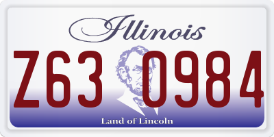 IL license plate Z630984