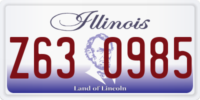 IL license plate Z630985