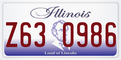 IL license plate Z630986