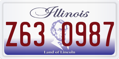 IL license plate Z630987