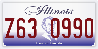 IL license plate Z630990
