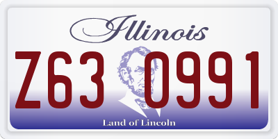 IL license plate Z630991