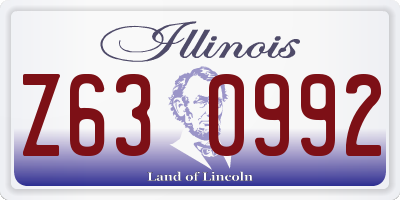 IL license plate Z630992