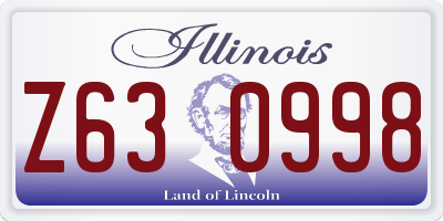 IL license plate Z630998