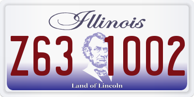 IL license plate Z631002