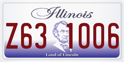 IL license plate Z631006