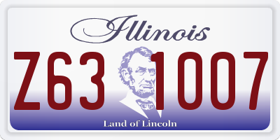 IL license plate Z631007