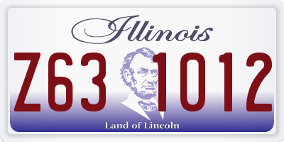 IL license plate Z631012